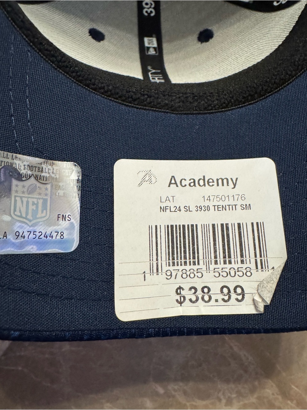 NFL New Era Tennessee Titans  Linear  Hit 39Thirty Flex Cap Size S/M - Picture 5 of 6